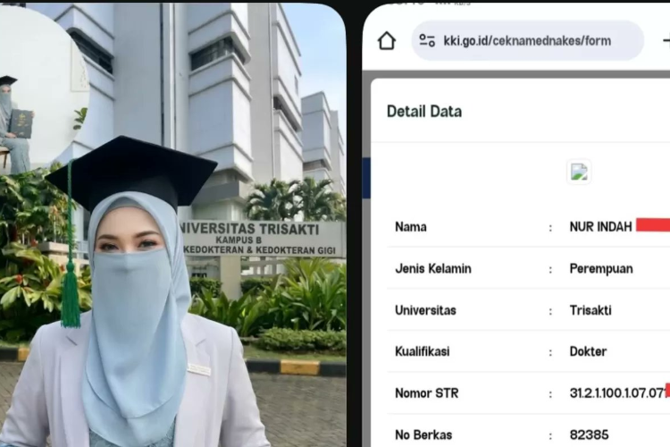 VIRAL! Influencer Nur Indah Ternyata Dokter Gadungan, Ini Identitasnya yang Dibongkar Alumni FK Universitas Trisakti