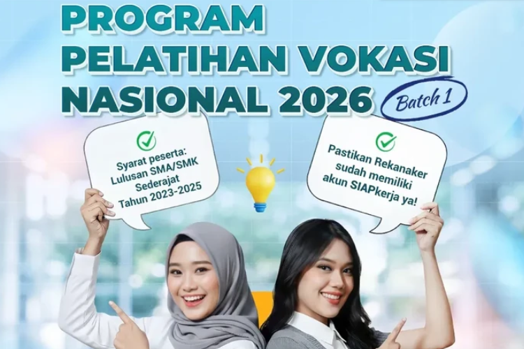 Jadwal dan Cara Pendaftaran Pelatihan Vokasi Nasional Batch 2, Yuk Ikut Untuk Dapatkan Banyak Benefitnya!