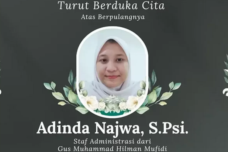 Profil Lengkap Adinda Najwa Staf Gus Hilman, Salah Satu Korban Kecelakaan di Tol Pasuruan-Probolinggo (Paspro)