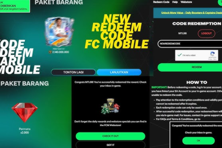 Kode Reedem FC Mobile Hari Ini 5 Maret 2026, Ramadhan Kareem! Dapatkan Item Booster dan Bonus Spesial