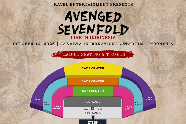 Harga Tiket Konser Avenged Sevenfold Oktober 2026 di JIS, CATAT Jadwal War Jangan Sampai Ketinggalan!